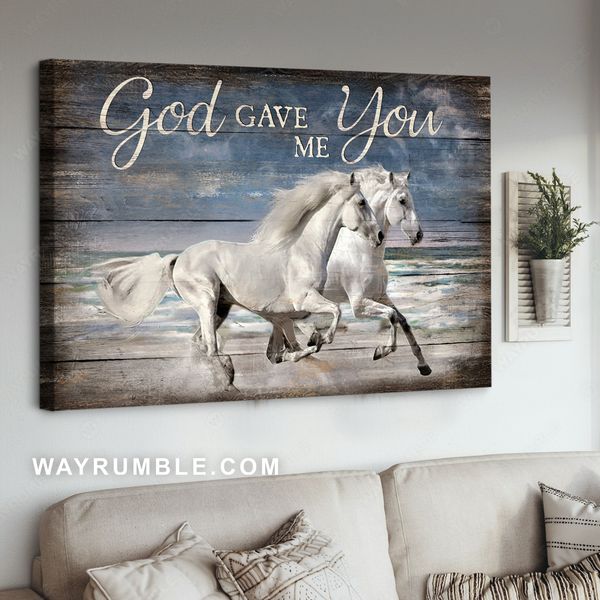 God gave me you couple horse on the beach FridayStuff