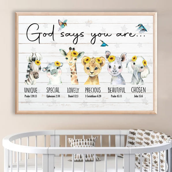 God says you are unique special lovely precious beautiful chosen donkey