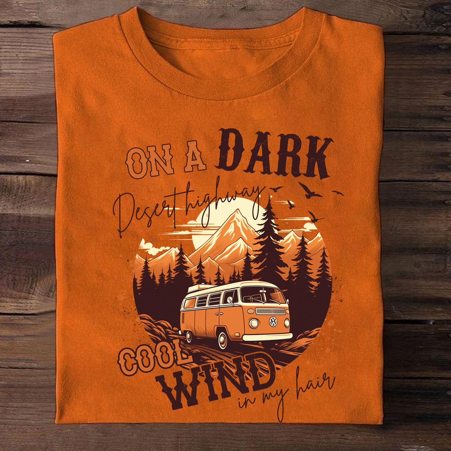 on a dark desert highway cool wind in my hair camping van mountain