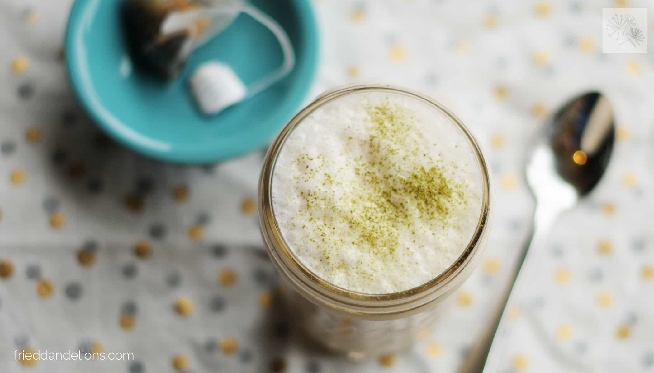 Jasmine Green Tea Latte — Fried Dandelions — Plant Based Recipes