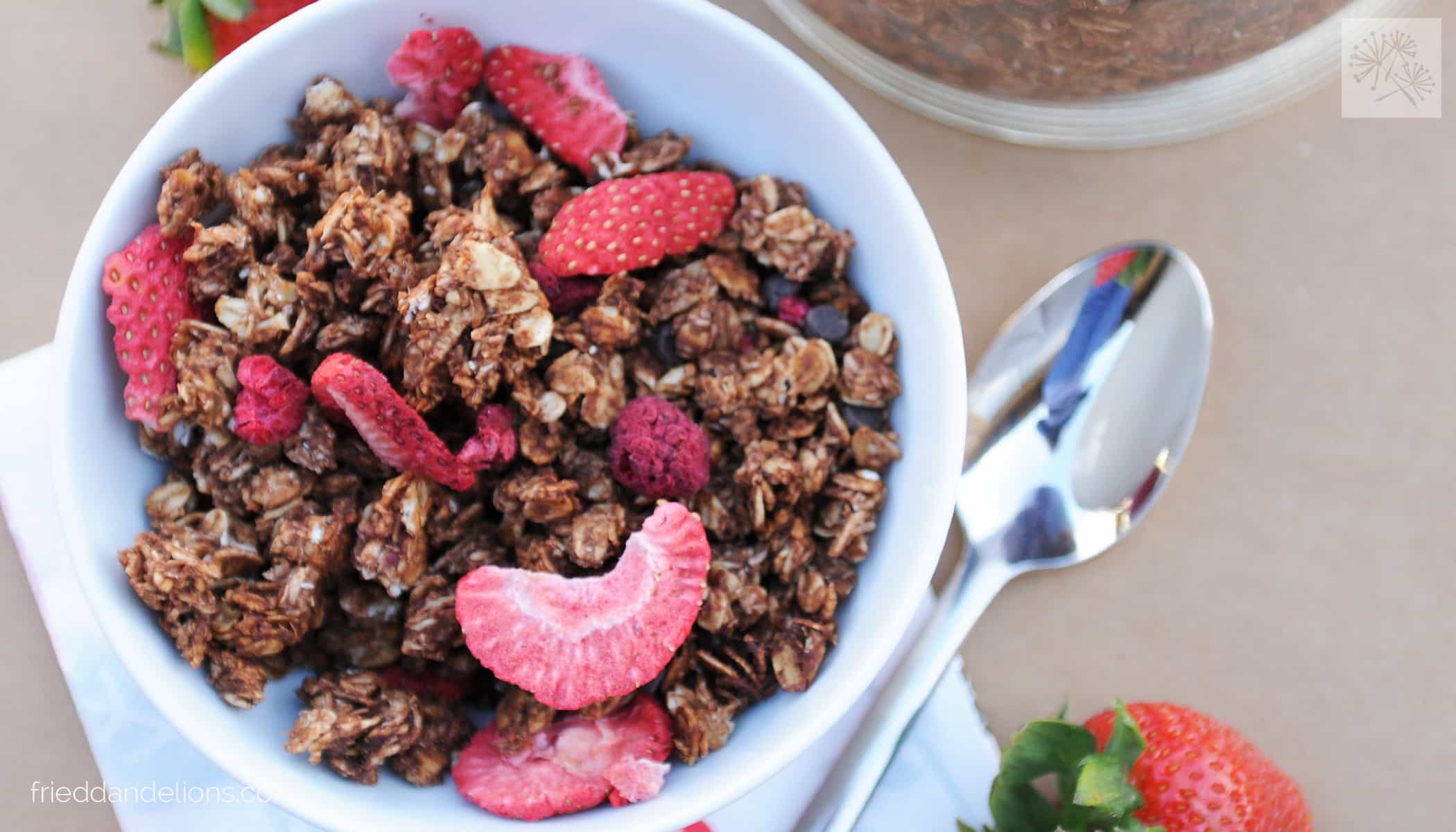 Chocolate Crunch Granola — Fried Dandelions — Plant Based Recipes