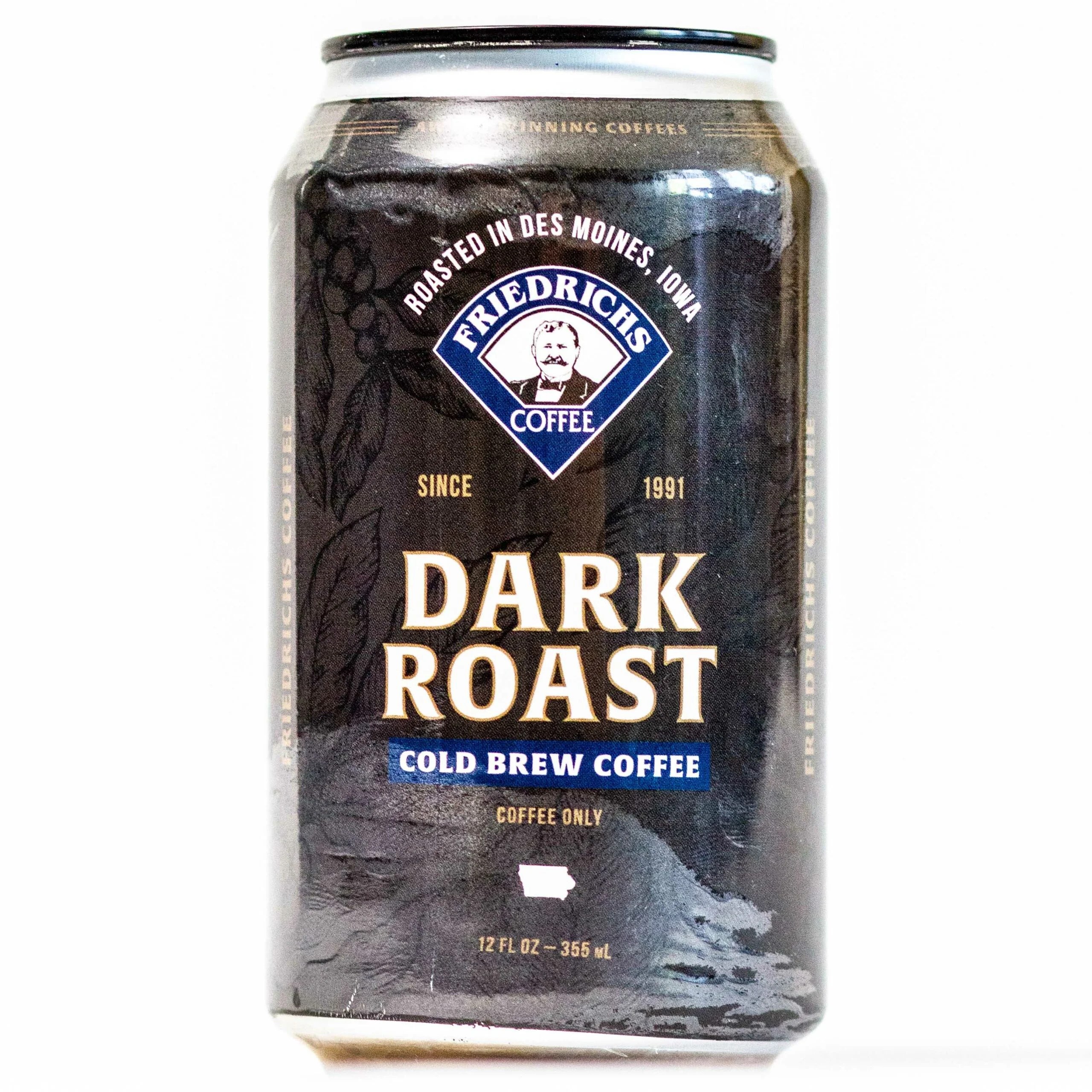 Dark Roast Cold Brew 12oz Cans Friedrichs Coffee