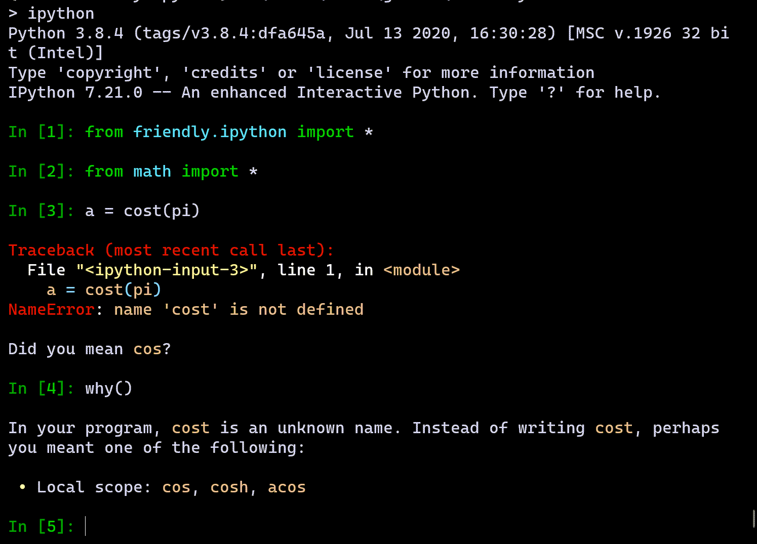 IPython’s console friendlytraceback 0.7.53