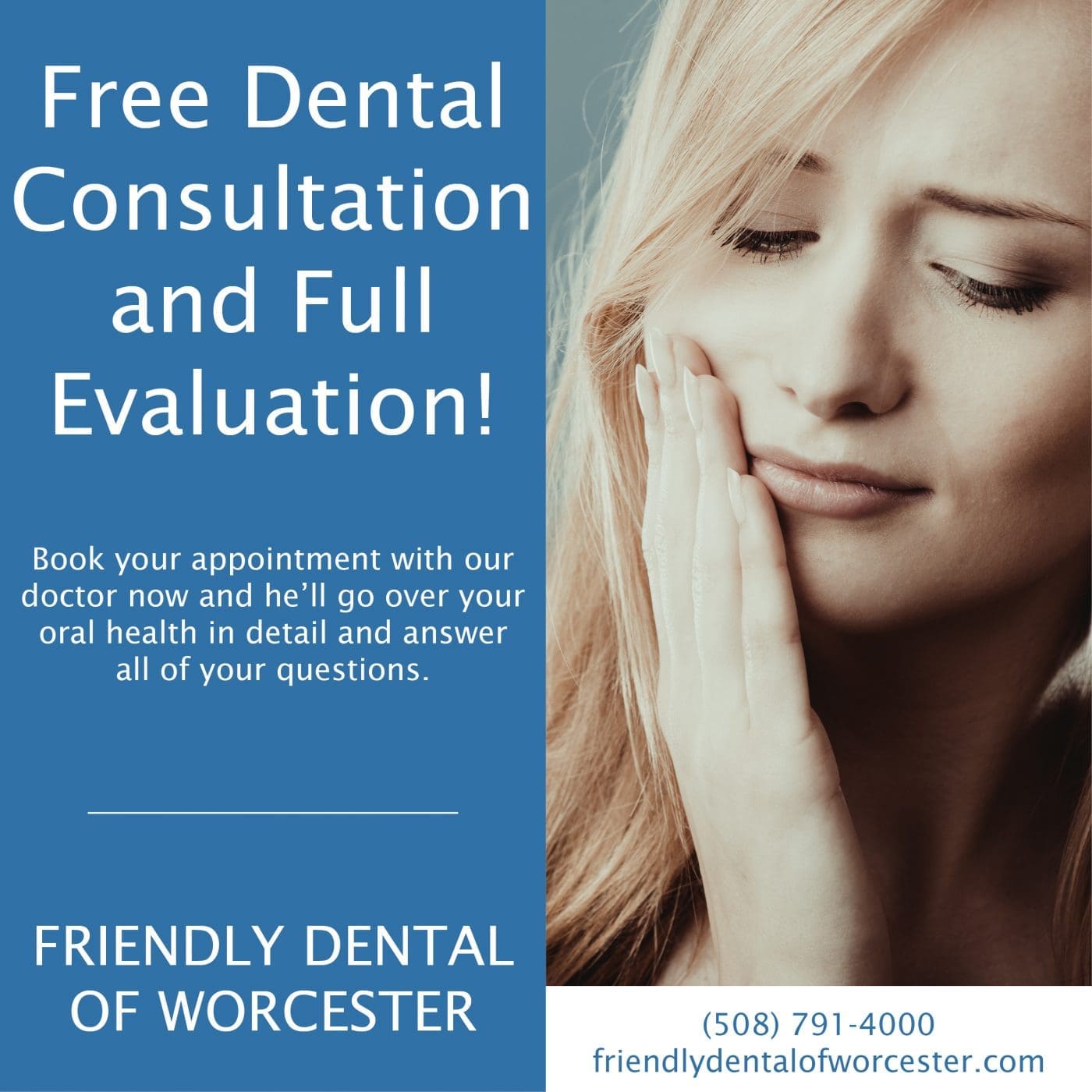 Free Dental Consultation at our Worcester Dentistry Practice Friendly