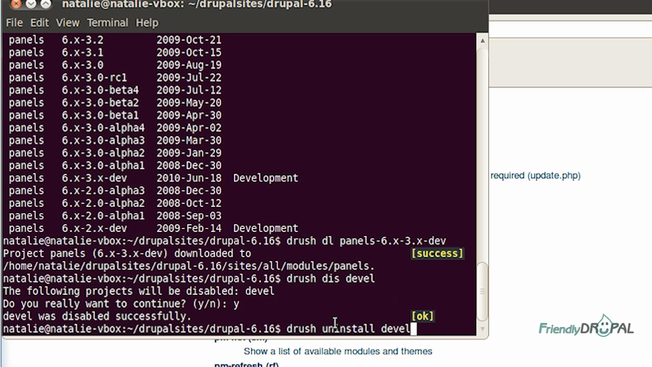 Drush Tutorial Installation and Main Commands Friendly Drupal Free Drupal Tutorials