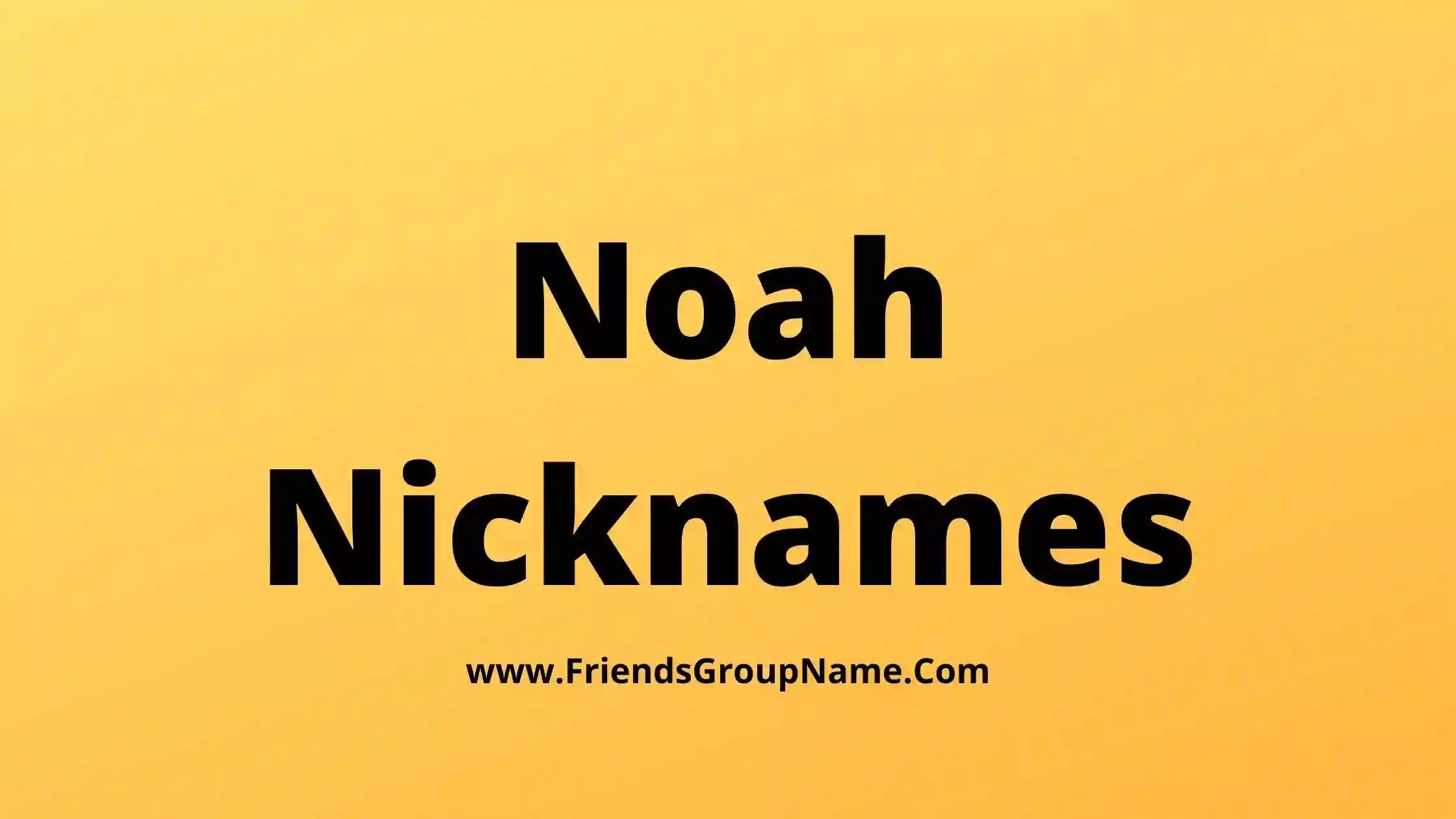 Noah Nicknames【2024】Best, Funny & Cool Noah Names List Ideas