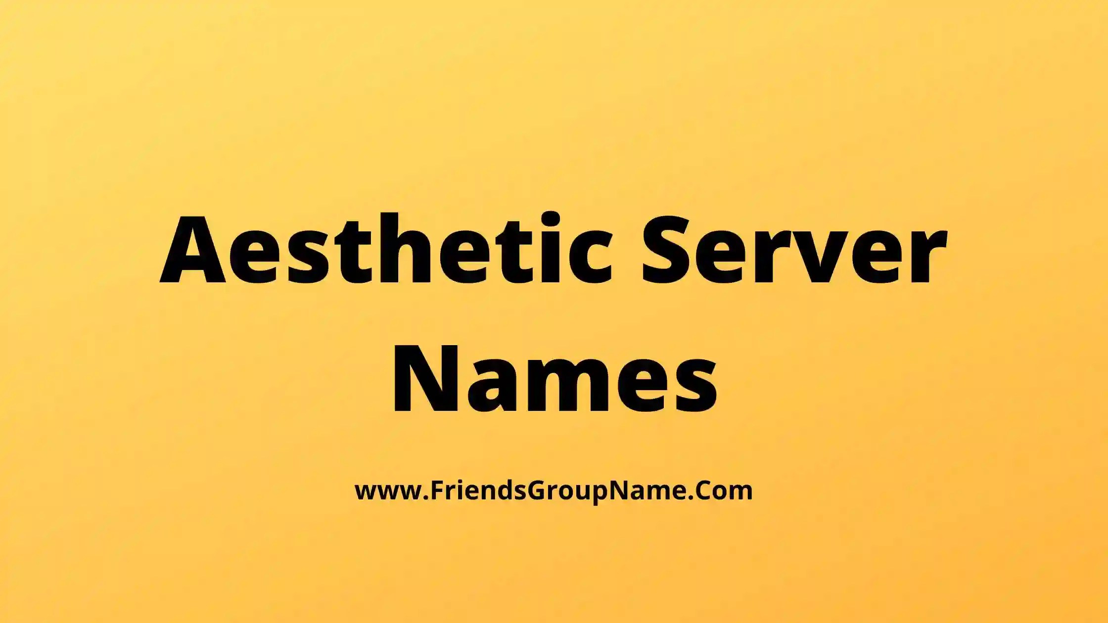 205+Aesthetic Server Names【2024】Best & Funny Aesthetic Names For
