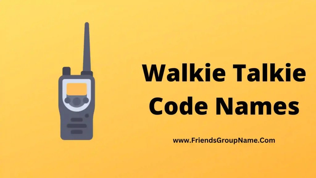 196+ Best Walkie Talkie Code Names 2024