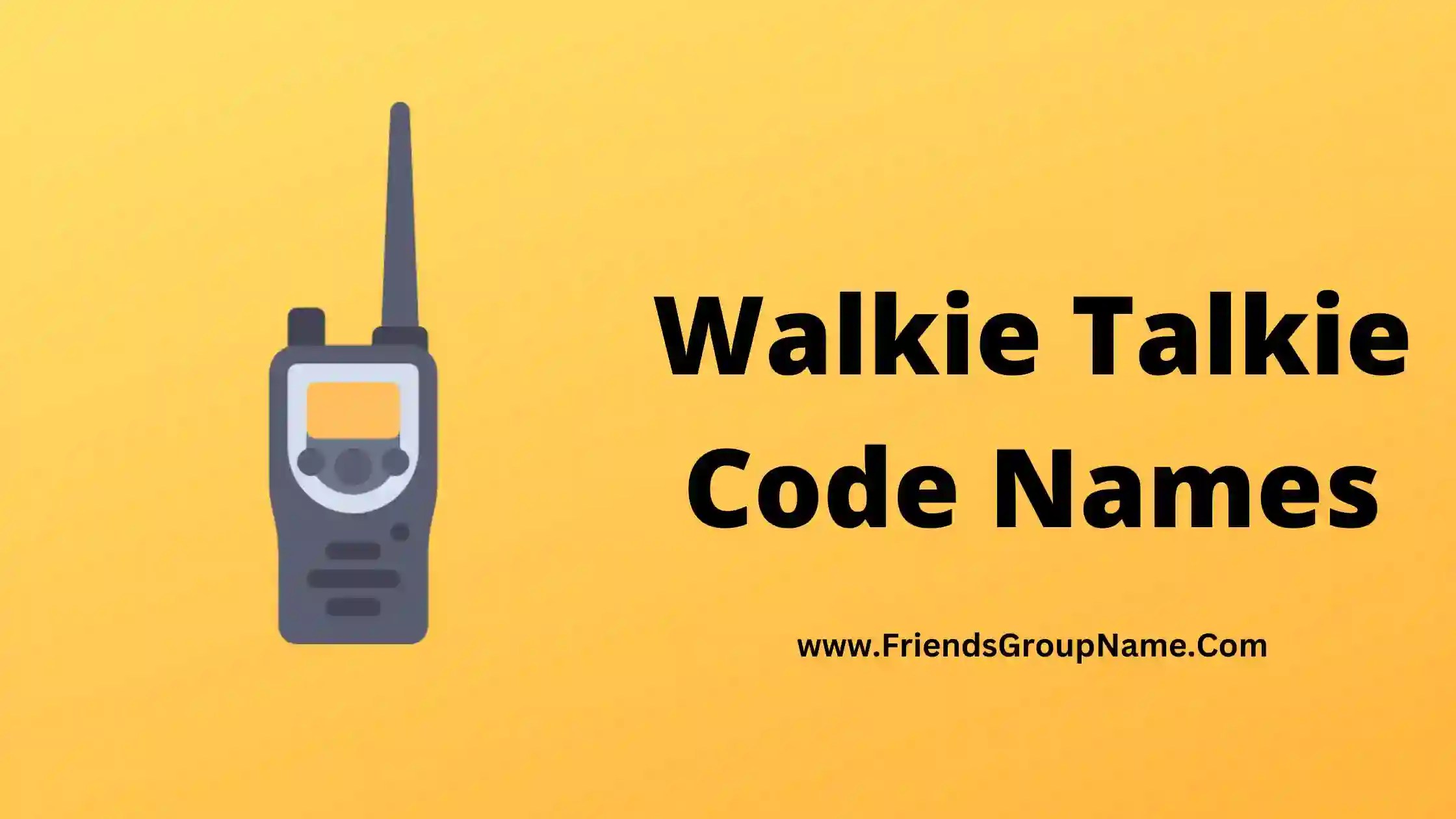 196+ Best Walkie Talkie Code Names 2024
