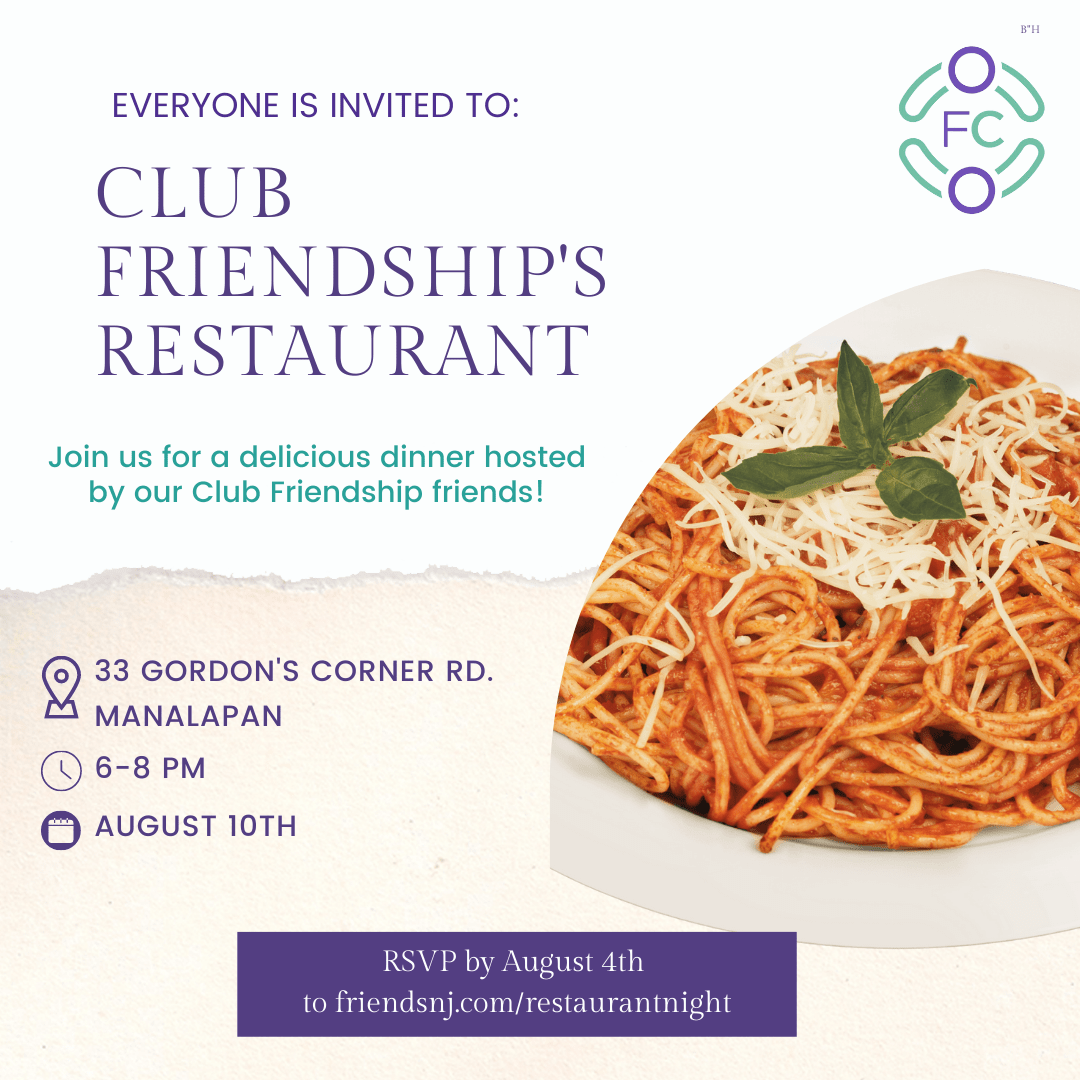Club Friendship Restaurant Night Friendship Circle of Central Jersey