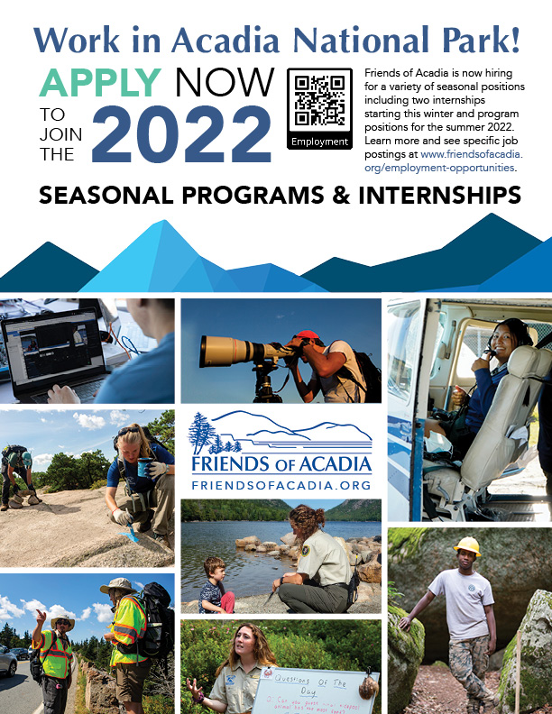Hiring NOW for Seasonal Positions Friends of Acadia