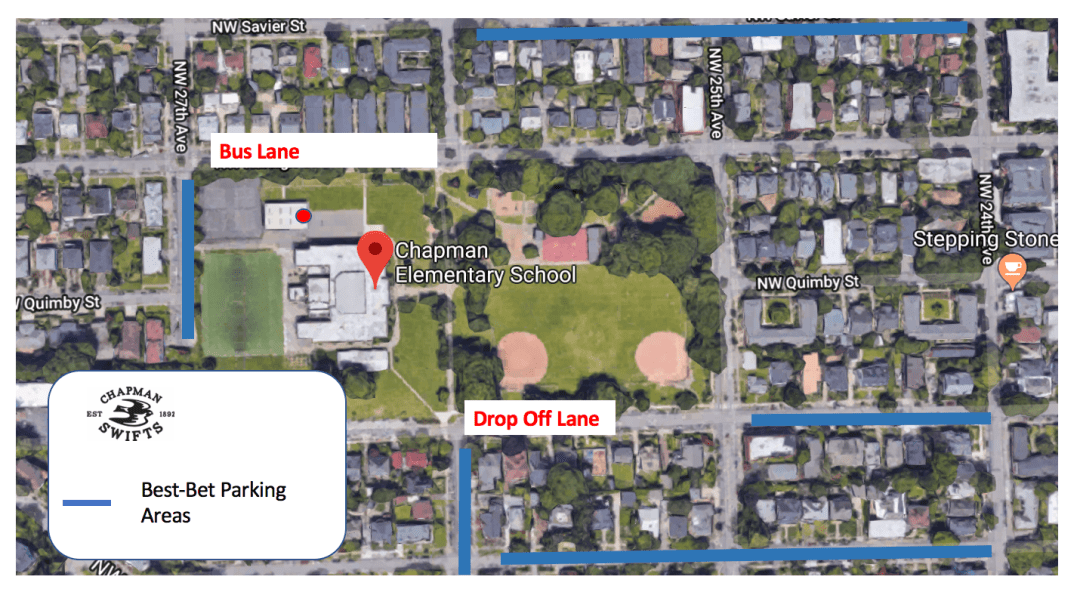 Where to SAFELY Park and Drop Off at Chapman FRIENDS OF CHAPMAN