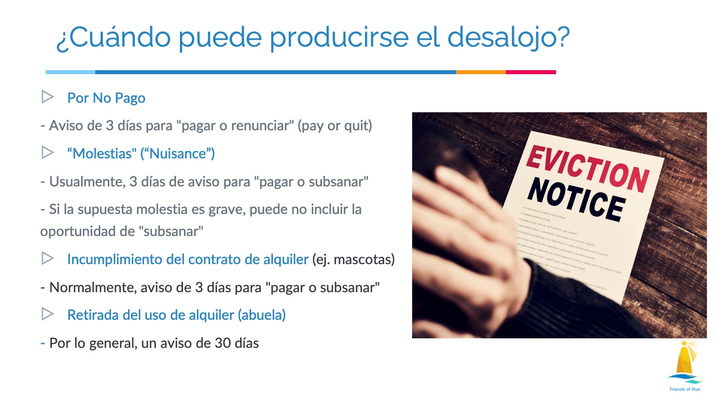 Unlawful Detainer Spanish Friends of Hue Foundation