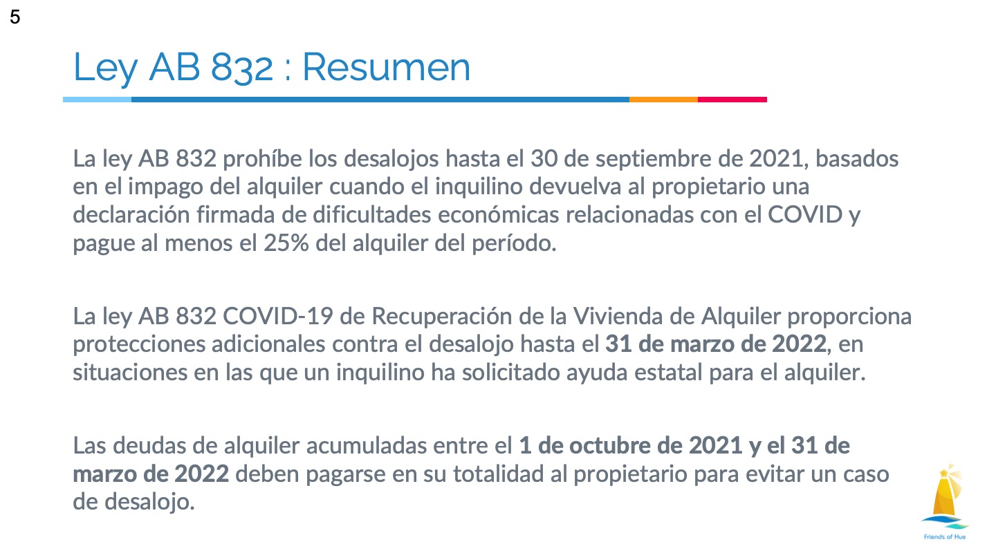 Unlawful Detainer Spanish Friends of Hue Foundation