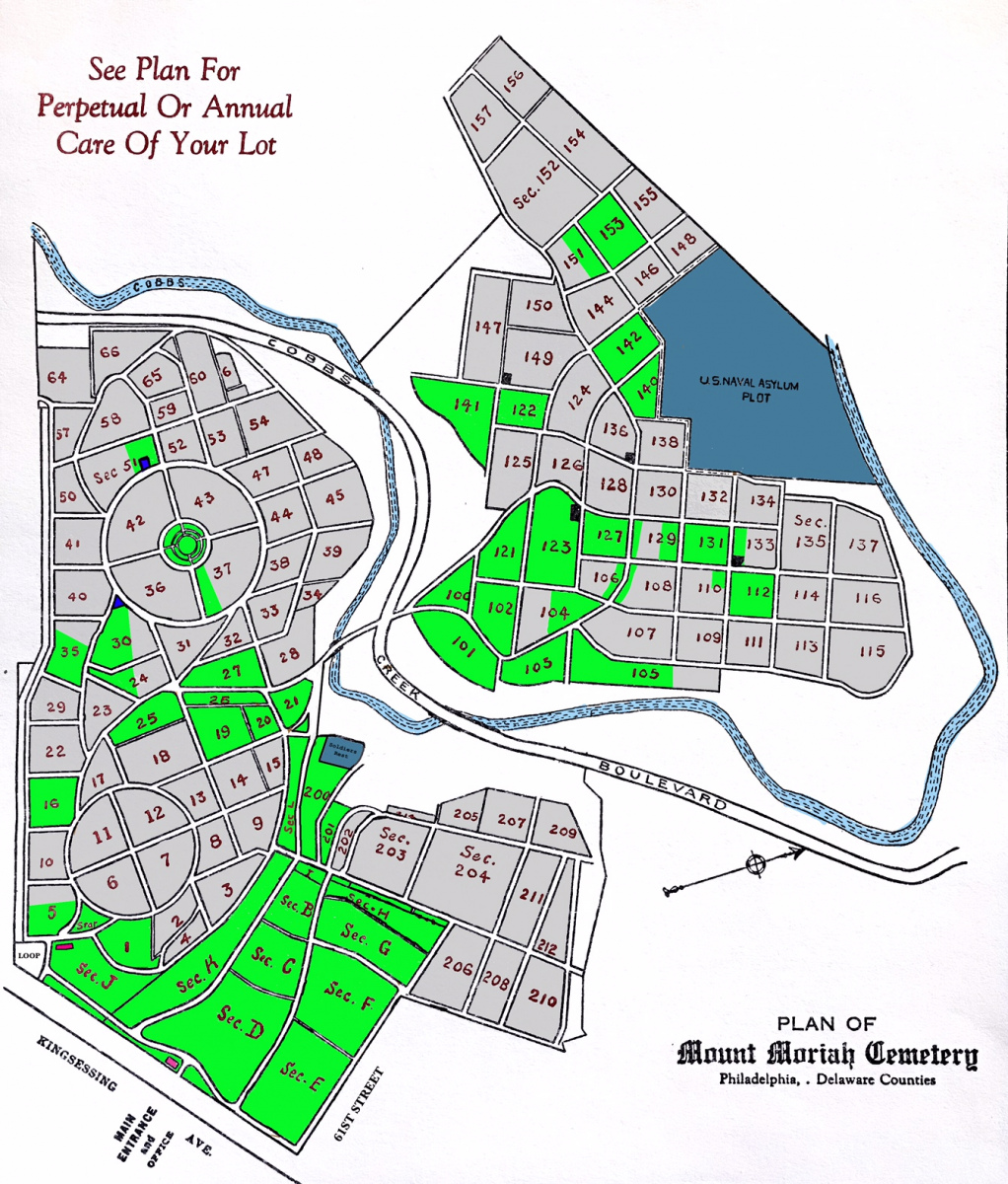 Maps Friends of Mount Moriah Cemetery