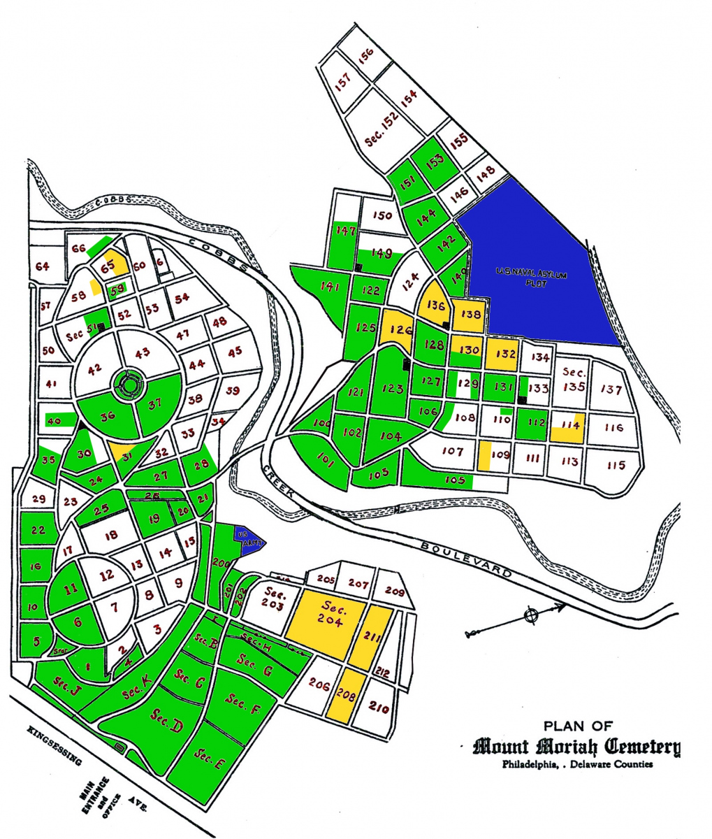 Maps Friends of Mount Moriah Cemetery