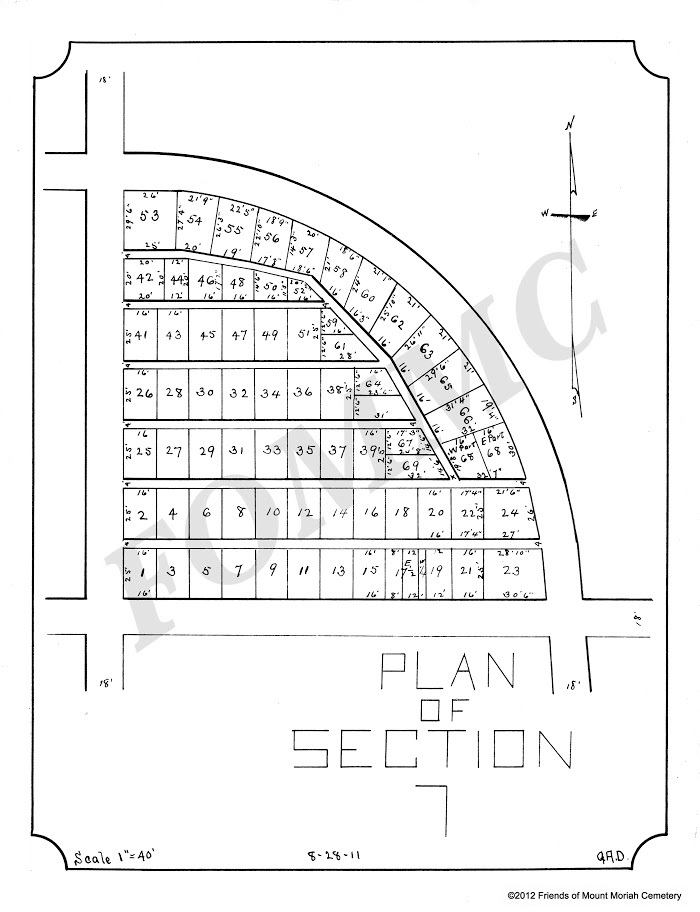 Maps Friends of Mount Moriah Cemetery