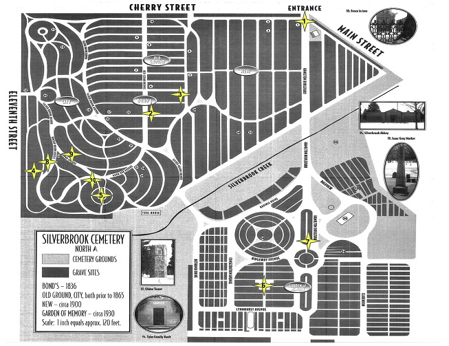 Virtual Cemetery Tour Map