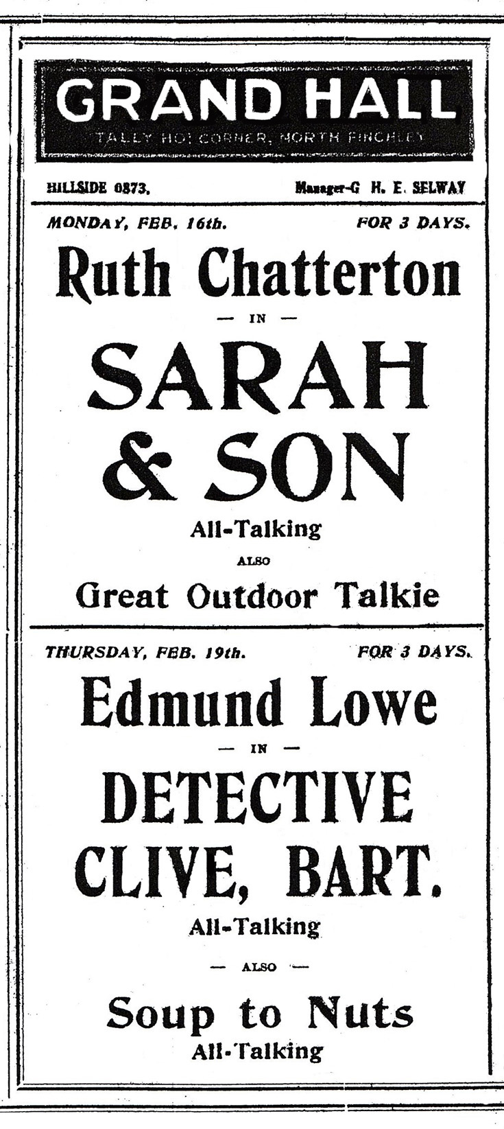 Friern Photo Archive Entertainment