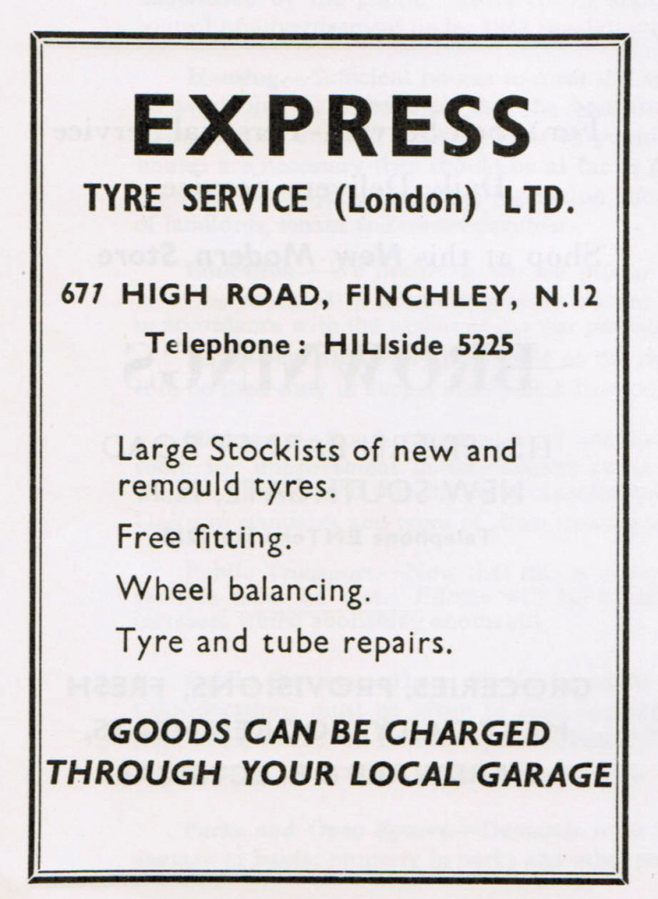 Friern Photo Archive Express Tyre Service