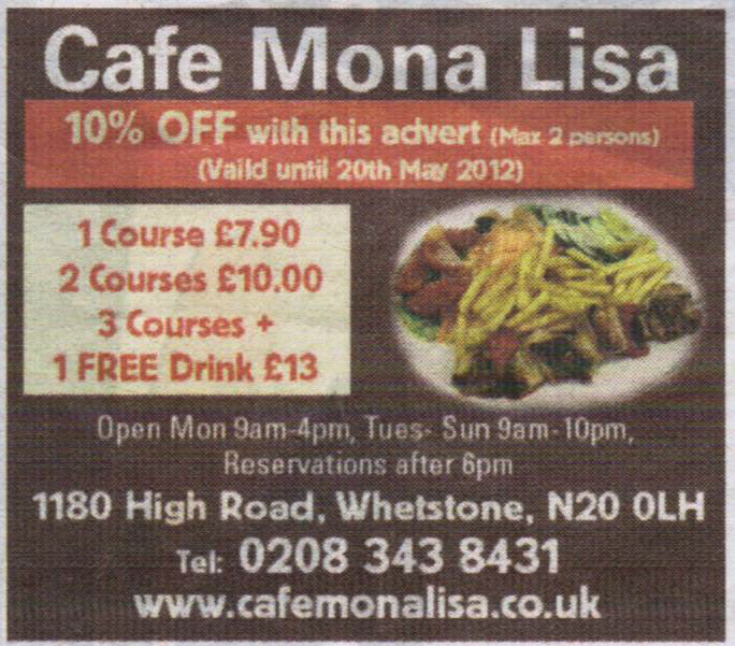 Friern Photo Archive Cafe Mona Lisa