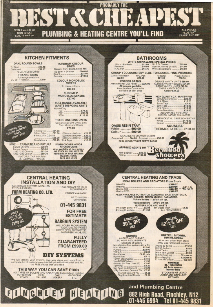 Friern Photo Archive Finchley Heating