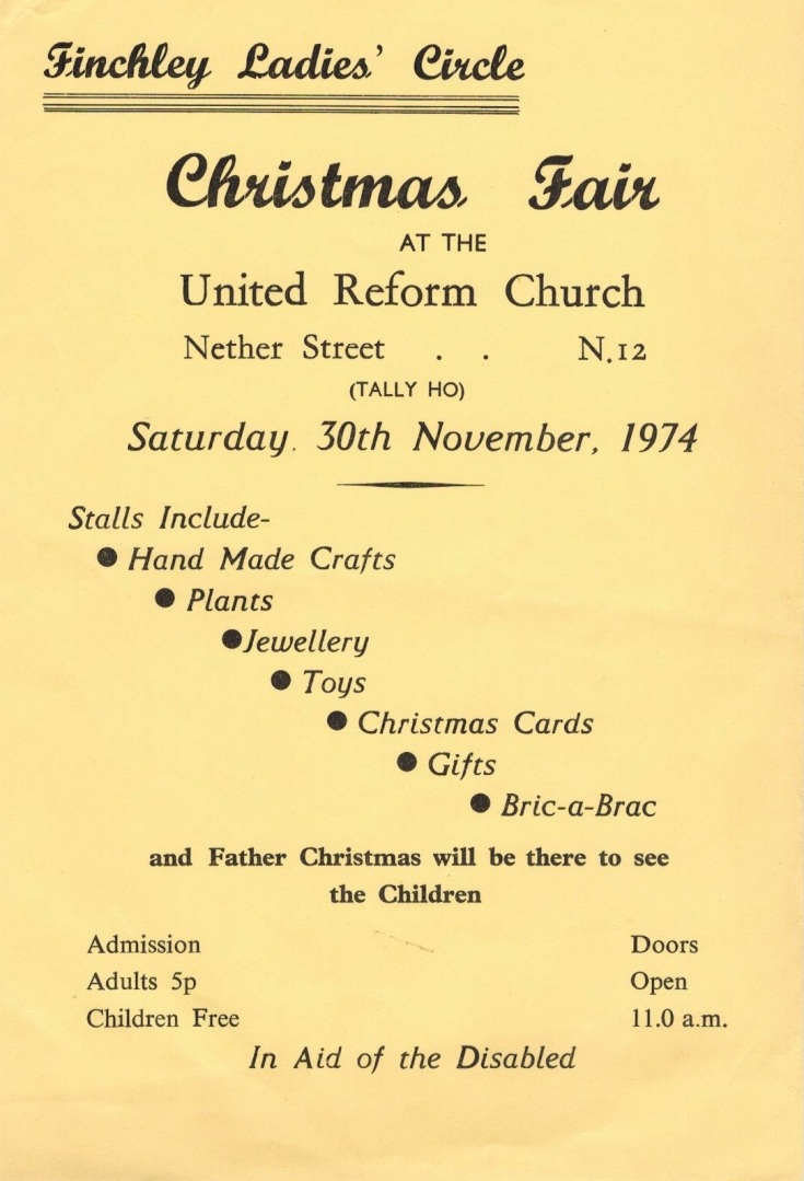 Friern and Finchley Photo Archive Flyer (Finchley Ladies' Circle)