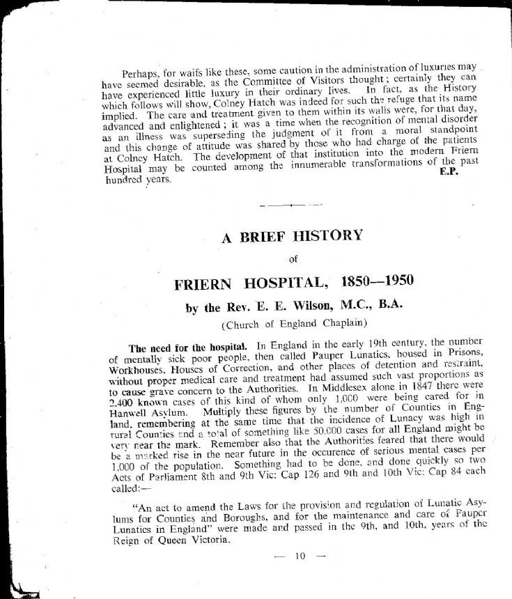 Friern and Finchley Photo Archive Friern Hospital Centenary