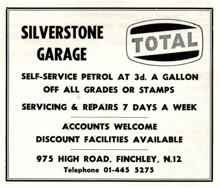 Friern and Finchley Photo Archive Silverstone Garage