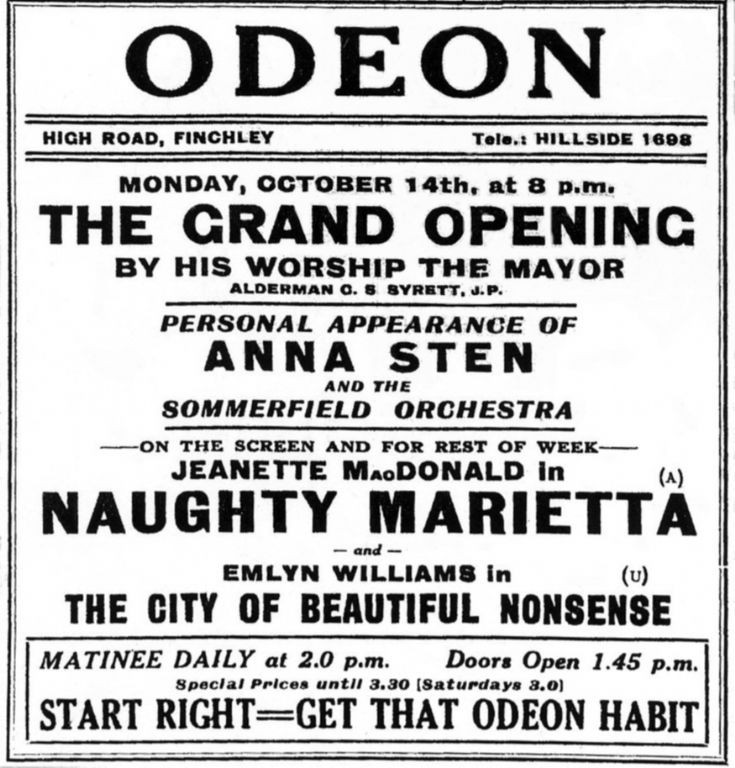 Friern and Finchley Photo Archive Odeon Cinema, North Finchley