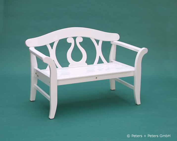 Gartenbänke + Friesenbänke, Hartholz endlackiert weiß mit 10 Jahren
