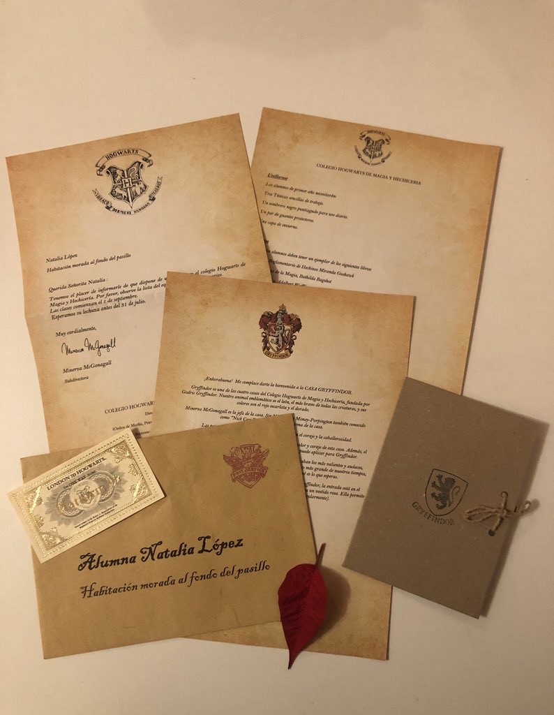 Tu carta de Hogwarts totalmente personalizada Friki Maestro