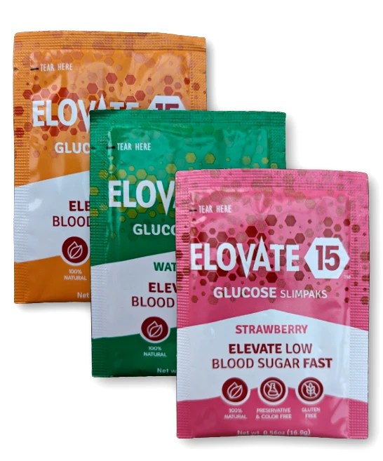 Elovate 15 Glucose Powder Slimpak x 6 Sachets Multi Flavour FRIO
