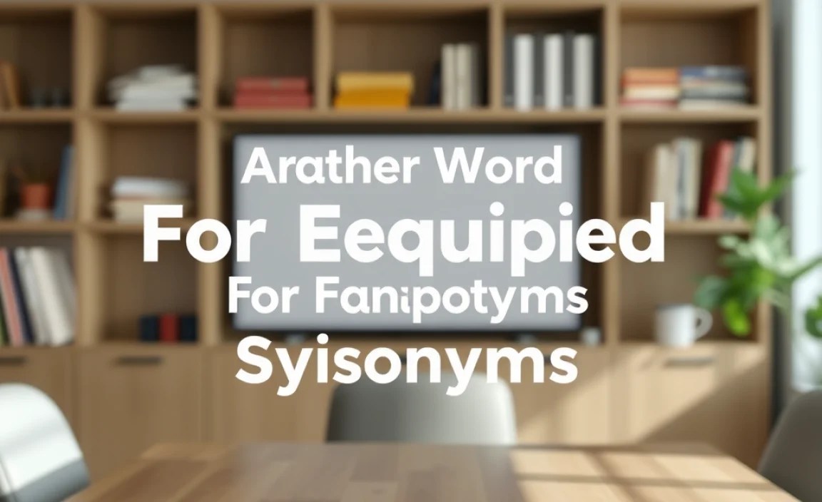 Another Word For Equipped: Essential Synonyms