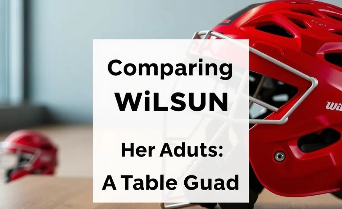 Comparing Wilson Helmets: A Table Guide