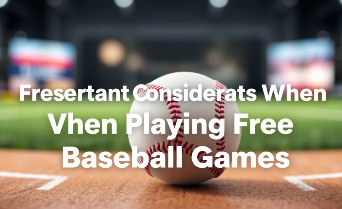 Important Considerations When Playing Free Baseball Games