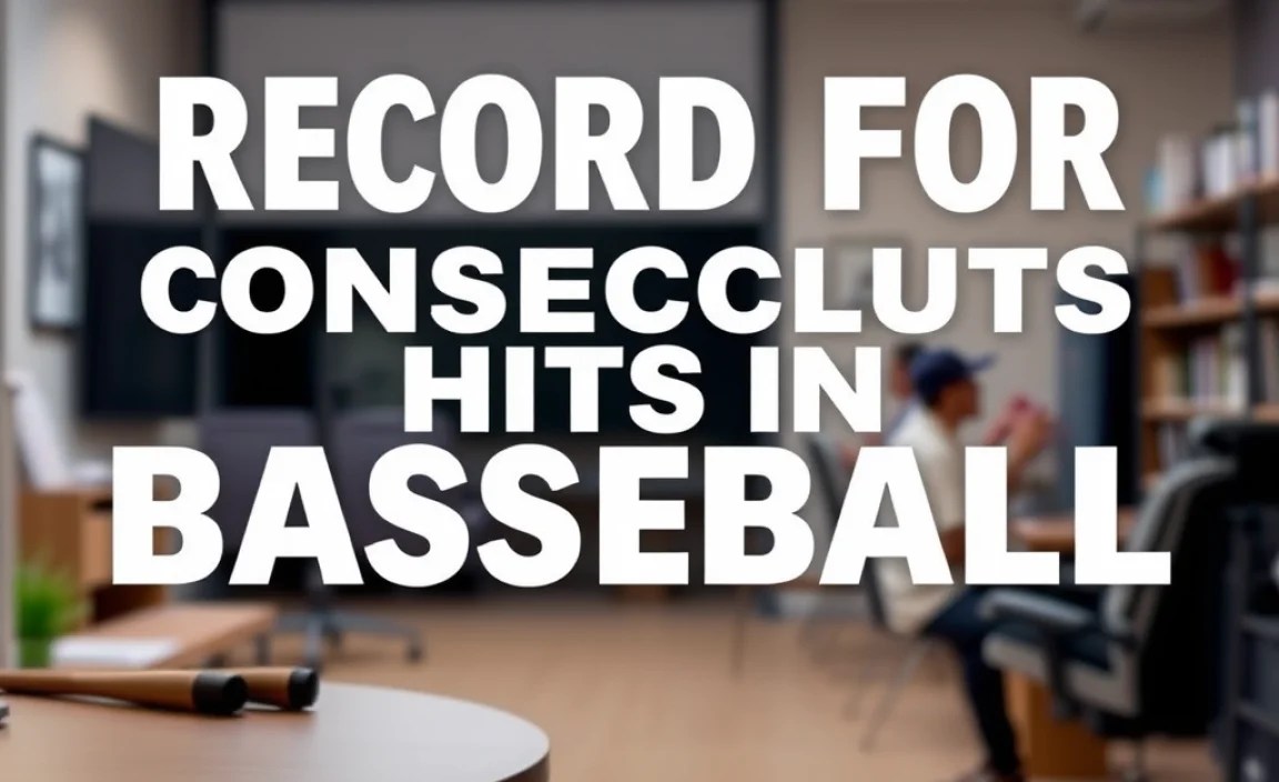 Record For Consecutive Hits In Baseball: Essential Data