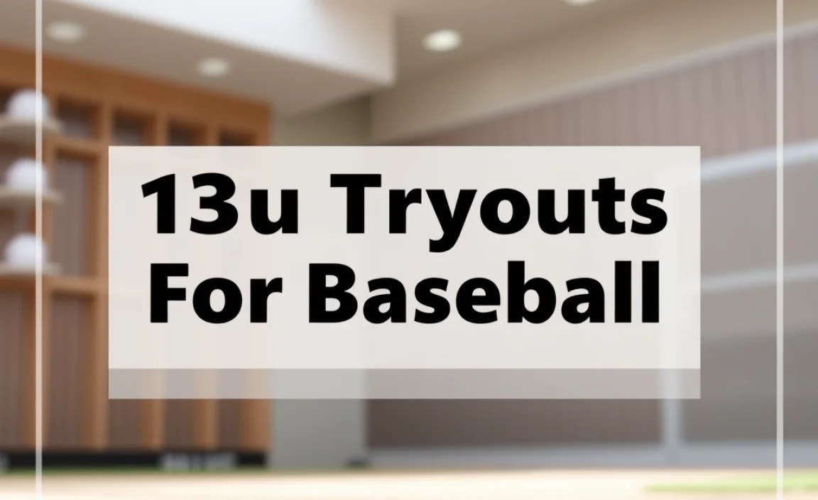 13u Tryouts For Baseball: Essential Guide ⚾