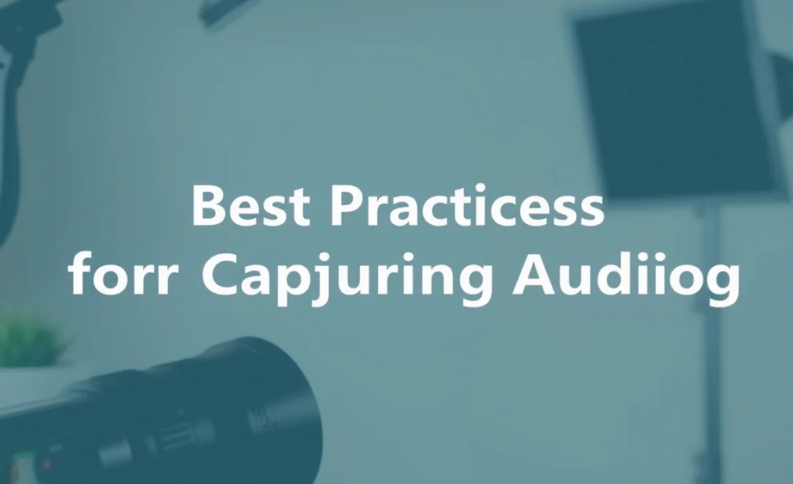Best Practices for Capturing Audio