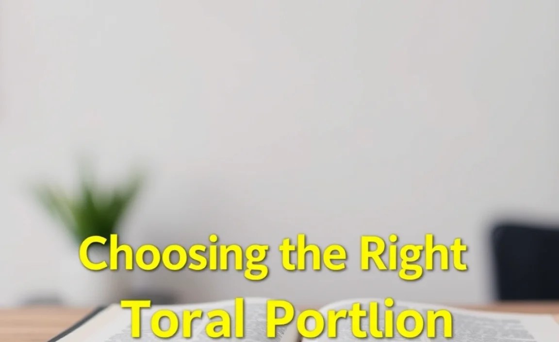 Choosing the Right Torah Portion