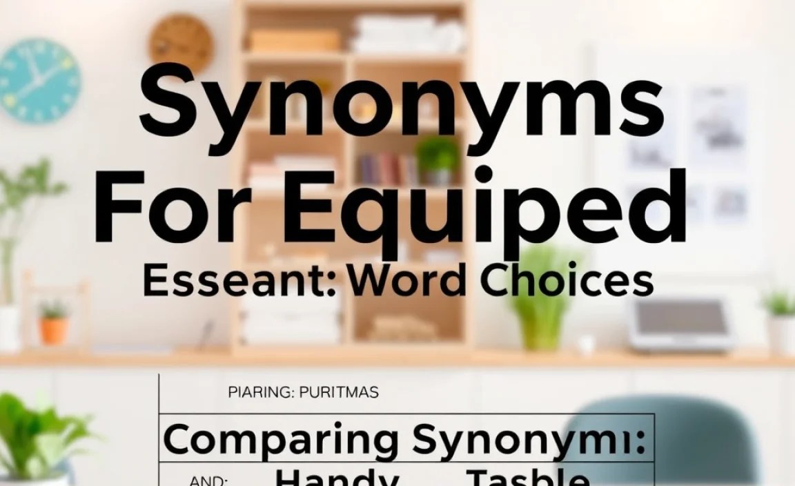 Comparing Synonyms: A Handy Table