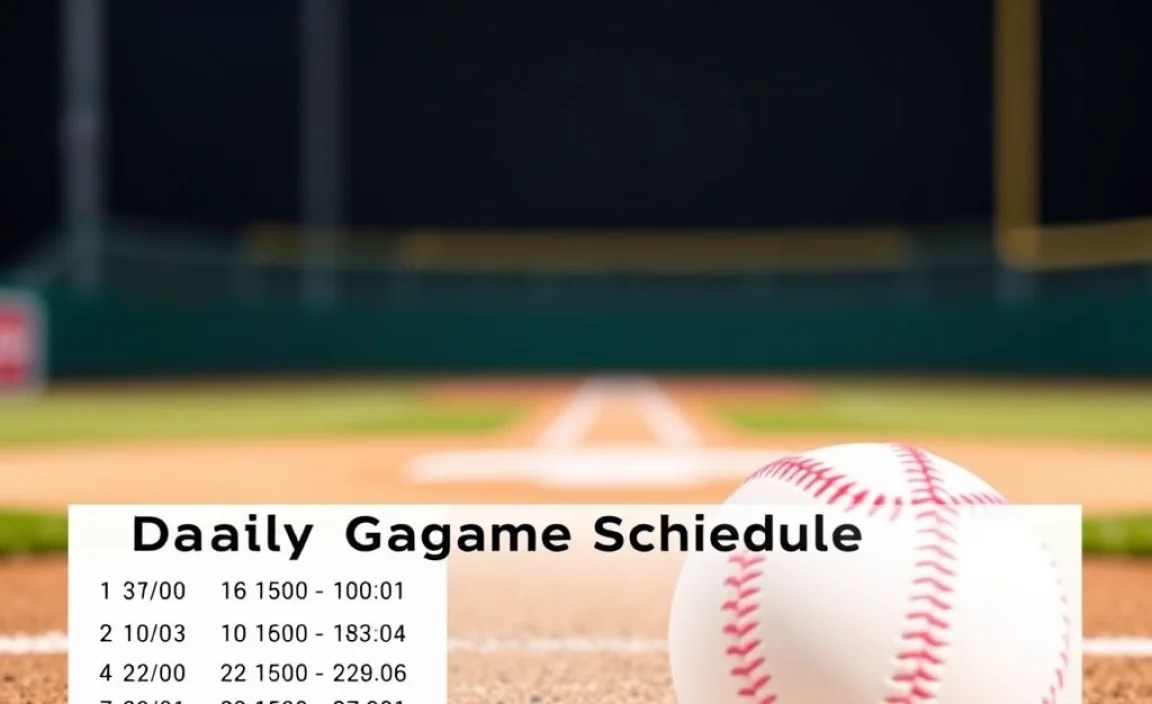 Daily Game Schedule