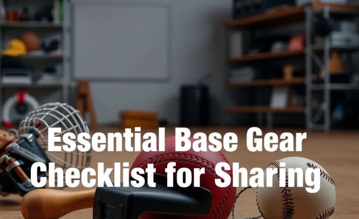 Essential Baseball Gear Checklist for Sharing
