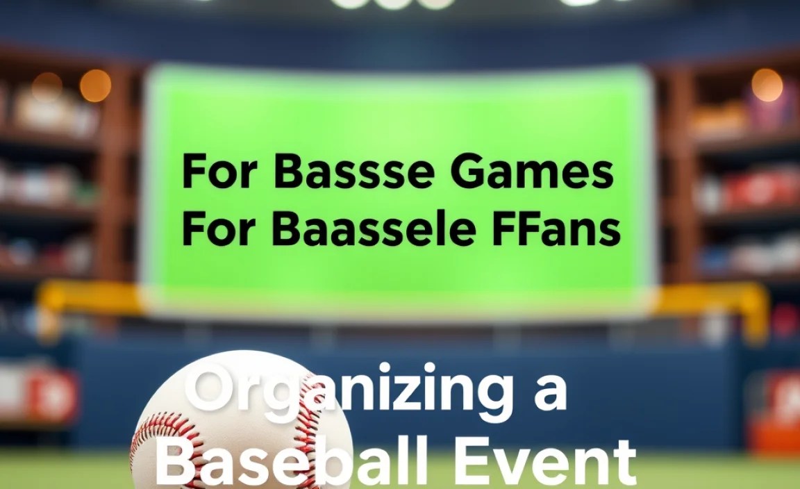 Organizing a Baseball Game Event
