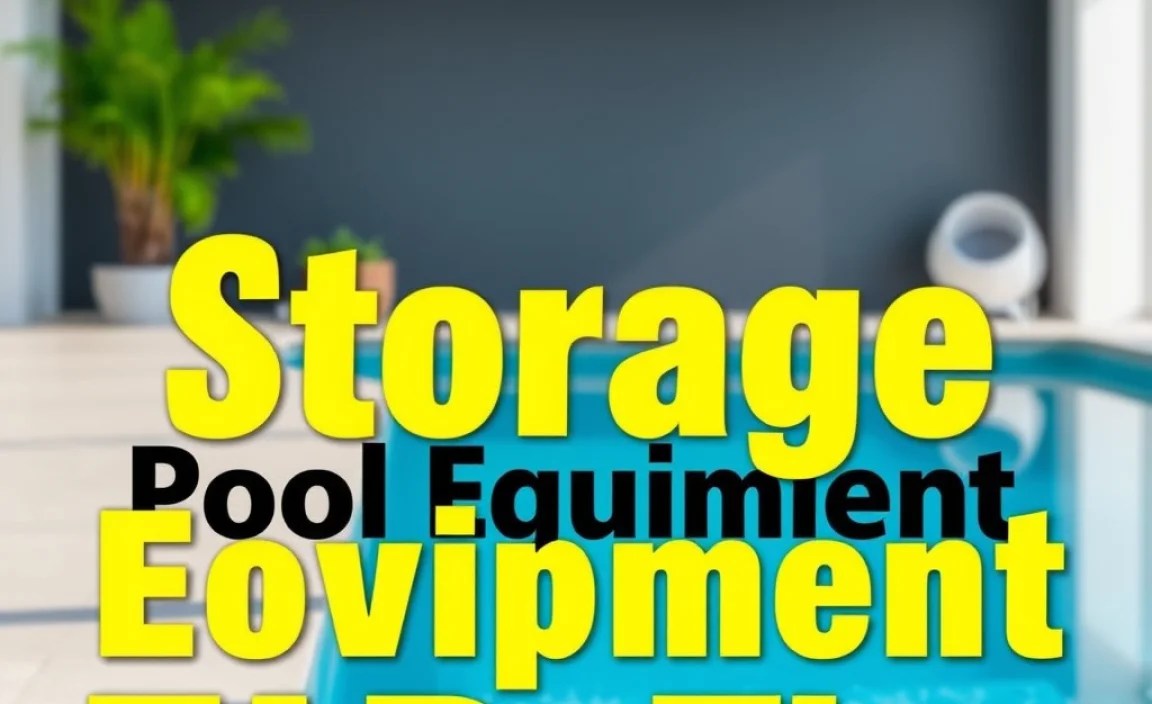 Storage for Pool Equipment: Proven Essential Tips