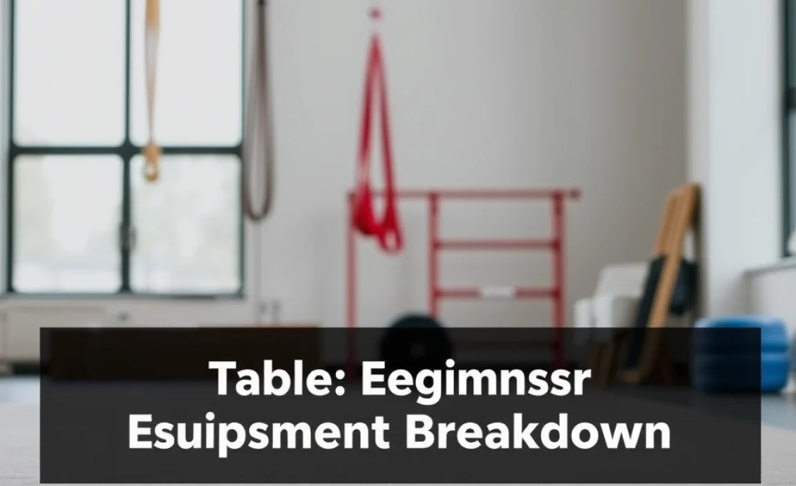 Table: Beginner Gymnastics Equipment Breakdown