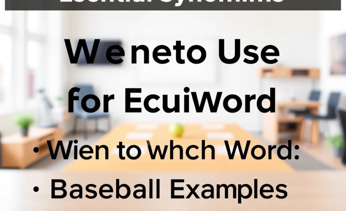 When to Use Which Word: Baseball Examples