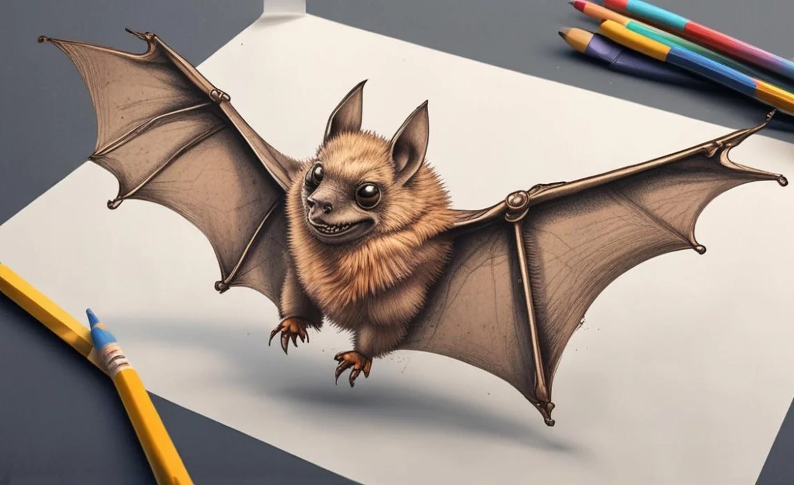Step-by-Step Bat Drawing Instructions