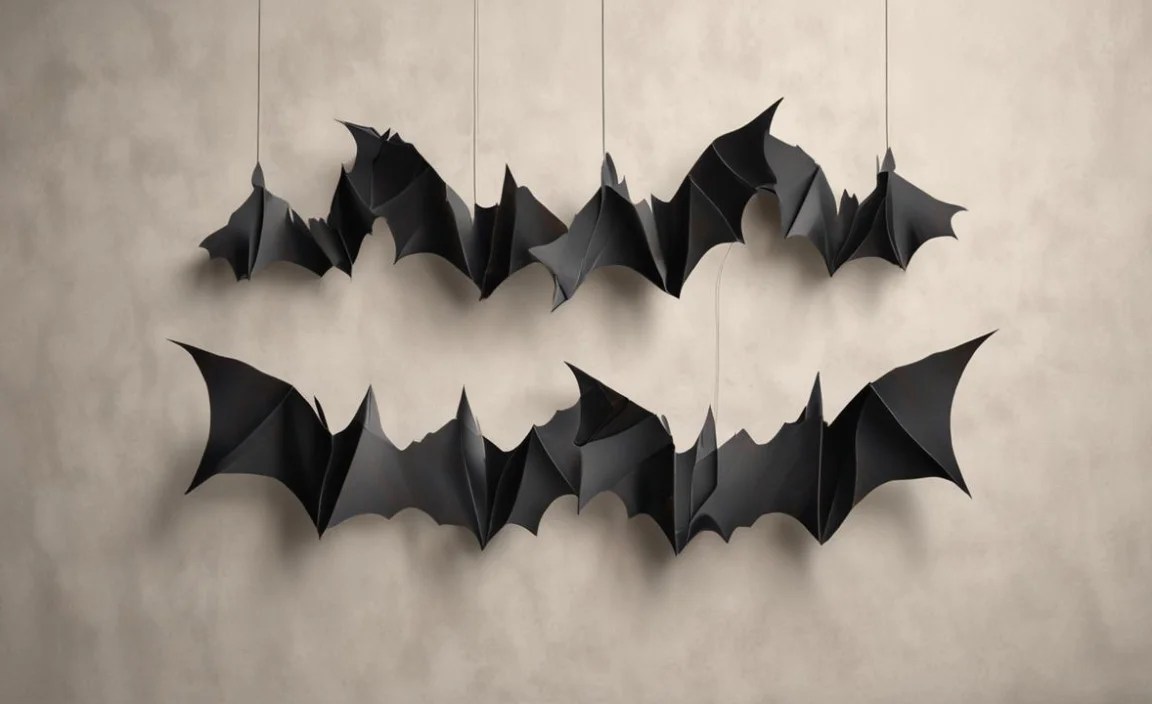 Creative Paper Bats For Wall: Perfect Halloween Decor!