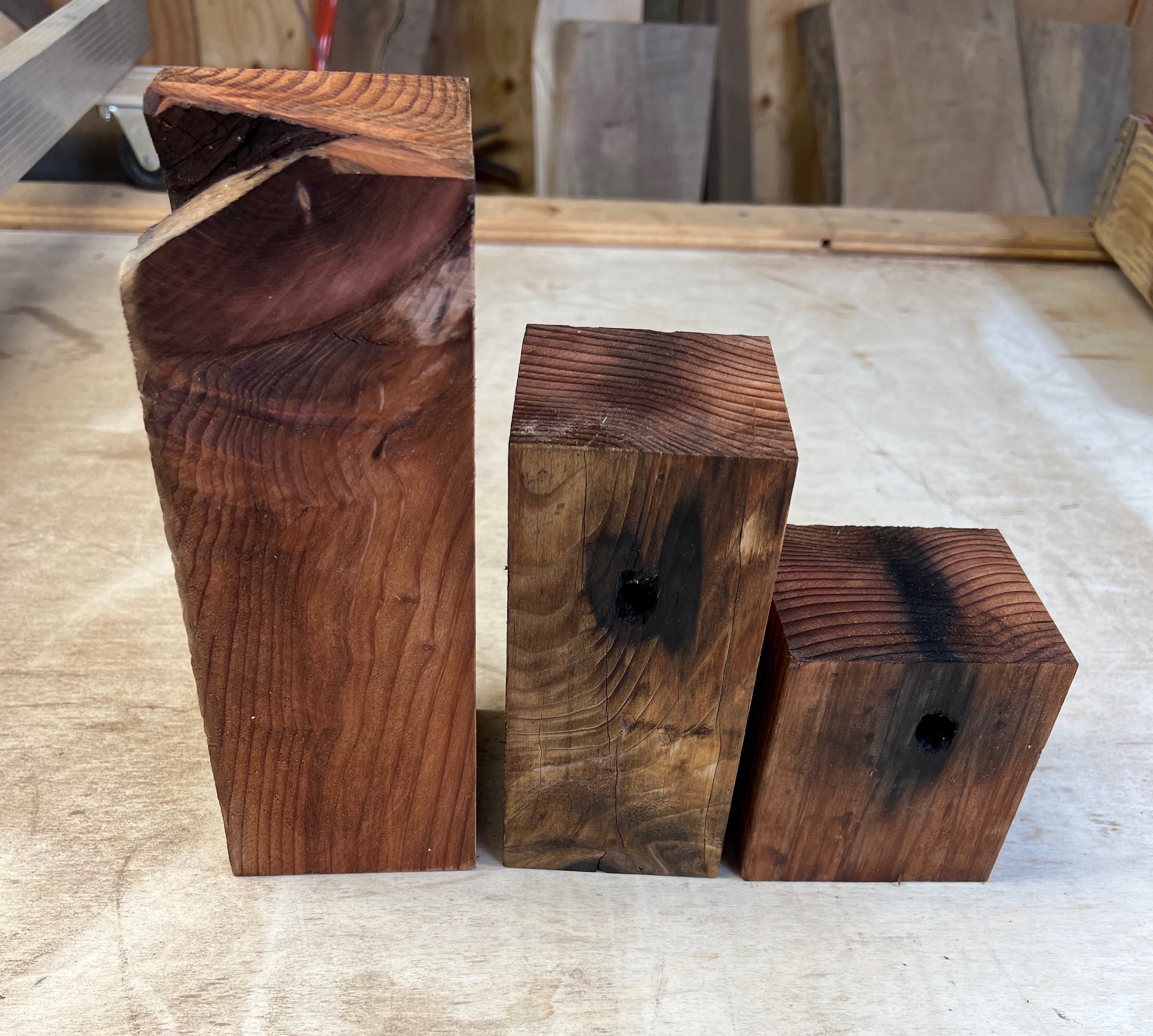 Reclaimed Redwood Lumber Package of 3 Distressed Wood Rustic